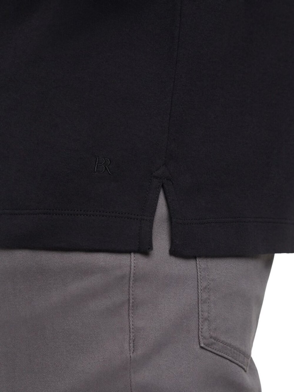 Banana Republic Luxe Touch Performance Cotton Short Sleeve Tee Black #A2430 - Picture 4 of 9